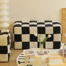 Load image into Gallery viewer, Eudora Checkerboards Ottoman