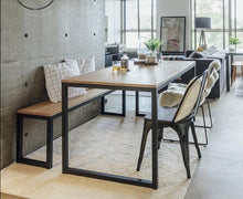 Load image into Gallery viewer, WAREHOUSE SALE Elliott Dining Table American Solid Wood Scandinavian Nordic Retro and Chair / Bench ( Discount Price $ 289 )