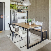 Load image into Gallery viewer, WAREHOUSE SALE Elliott Dining Table American Solid Wood Scandinavian Nordic Retro and Chair / Bench ( Discount Price $ 289 )