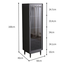 Load image into Gallery viewer, PAIGE SWEDEN Glass Display Solid Wood Living Room Cabinet Modern Minimalist