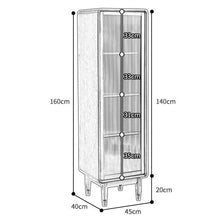 Load image into Gallery viewer, Adelaide SWEDEN Glass Display Solid Wood Wine Cabinet