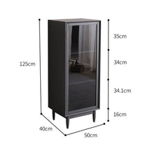 Load image into Gallery viewer, PAIGE SWEDEN Glass Display Solid Wood Living Room Cabinet Modern Minimalist