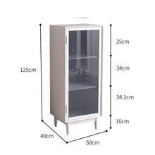 Load image into Gallery viewer, PAIGE SWEDEN Glass Display Solid Wood Living Room Cabinet Modern Minimalist