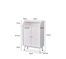 Load image into Gallery viewer, VIVIAN COURTYARD Buffet Cabinet for Cloth, Wine, Shoe Etc ( Grey, Walnut, Natural, White Color )