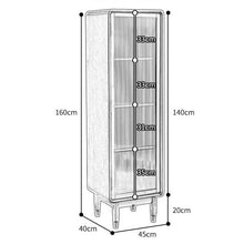 Load image into Gallery viewer, Adelaide SWEDEN Glass Display Solid Wood Wine Cabinet
