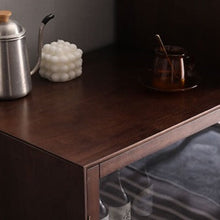 Load image into Gallery viewer, PAIGE SWEDEN Glass Display Solid Wood Living Room Cabinet Modern Minimalist
