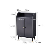 Load image into Gallery viewer, VIVIAN COURTYARD Buffet Cabinet for Cloth, Wine, Shoe Etc ( Grey, Walnut, Natural, White Color )