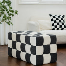 Load image into Gallery viewer, Eudora Checkerboards Ottoman