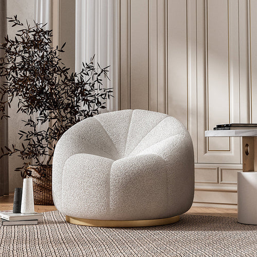 Berinhard Wide Velvet Barrel Chair