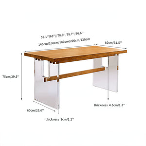 Edwin Acrylic Base Dining Table