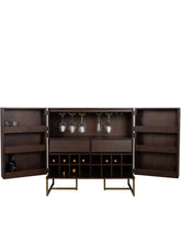 Load image into Gallery viewer, CHARLEE  Bar Counter Solid Wood Wine Rack Cabinet