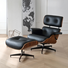 Load image into Gallery viewer, Lomas Leather Lounge Chair with Ottoman