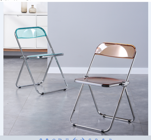 Larkin Acrylic Folding Dining Chair (Set of 2)