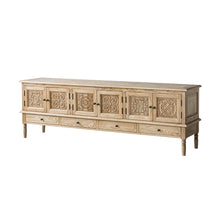 Load image into Gallery viewer, SKYLAR French Moroccan Buffet Cabinet Retro Rustic Solid Wood Carved for TV and Storage