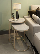 Load image into Gallery viewer, ALEX Coffee Table Oval and Round Italian Minimalist Luxury Marble Rock Board