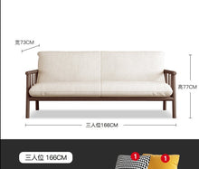 Load image into Gallery viewer, LAYLA Scandinavian Sofa Solid Wood Japanese-style ( Choose From 4 Size, 7 Color )