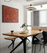 Load image into Gallery viewer, LINDSEY Radisson Scandinavian Nordic Dining Table Solid Wood Slab Live Edge / Straight Edge