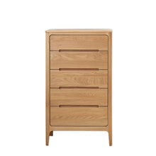Load image into Gallery viewer, Bianca HYATT Chest Drawers Pure American Solid Wood high Chest of Drawers Modern Minimalist Japanese ( Walnut &amp; Natural Colour)