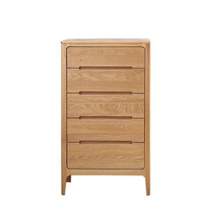 Bianca HYATT Chest Drawers Pure American Solid Wood high Chest of Drawers Modern Minimalist Japanese ( Walnut & Natural Colour)