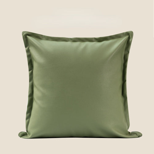 Yara Avocado Leather Throw Pillow