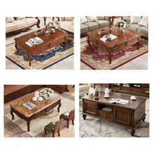 Load image into Gallery viewer, Ava Hilton Coffee Table American Style Solid Wood Square Coffee Table / Rectangular ( Select from 2 Color, 5 Size )
