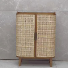 Load image into Gallery viewer, Goffney Rattan Shoe Cabinet