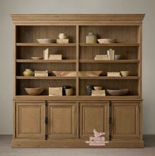Load image into Gallery viewer, ASHLEY HYATT American Rustic Solid Wood Sideboard Bookshelf Cabinet French Retro Style