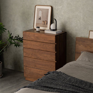 Zara Walnut Dresser Of 5 Drawers