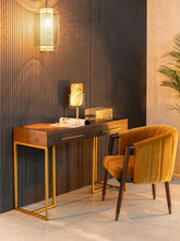 Load image into Gallery viewer, MCKENNA Herringbone Console Table / Writing Table /Dressing Vanity Table Solid Wood