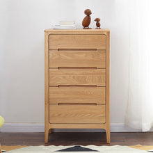 Load image into Gallery viewer, Bianca HYATT Chest Drawers Pure American Solid Wood high Chest of Drawers Modern Minimalist Japanese ( Walnut &amp; Natural Colour)