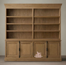 Load image into Gallery viewer, ASHLEY HYATT American Rustic Solid Wood Sideboard Bookshelf Cabinet French Retro Style