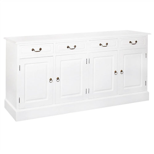 Bordeaux French Victorian  Timber 4 Door 4 Drawer 190cm Buffet Table, White WCF168SB-404-PN-WH_1