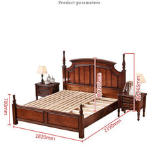 Load image into Gallery viewer, DAISY Boston Hilton Bed with carvings ( Mahogany Colour )