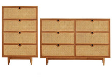 Load image into Gallery viewer, Dakota RITZ Japanese Chest of Drawers Cabinet Rattan Solid Wood Colour Walnut Cherry Natural