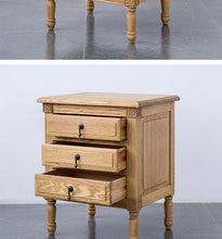 Load image into Gallery viewer, EZEKIEL American French Country Bedside Table 3 Drawers ( Select from 3 Color )