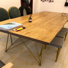 Load image into Gallery viewer, Jesse Solid Wood Dining Table Modern Minimalist solid wood conference table