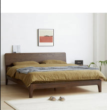 Load image into Gallery viewer, WAREHOUSE SALE Madeline BRYSON Japanese Nordic Bed Solid Wood ( 3 Size 2 Color Choice ) ( Discount Price from $1199 )