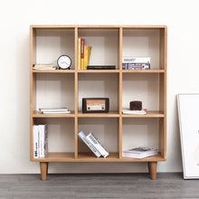 Load image into Gallery viewer, Madison Teak Bookcase Cube Nordic Solid Wood Bookshelf