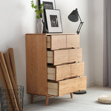 Load image into Gallery viewer, Camilla RITZ Chest of Drawers Japanese Nordic Pure Solid Wood 8 drawers Storage Walnut , Cherry Colour