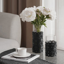 Load image into Gallery viewer, Noriega Leather Glass Table Vase