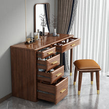 Load image into Gallery viewer, CARLY Embassy Sandalwood Solid Wood Dressing Table Vanity Mirror Storage Cabinet