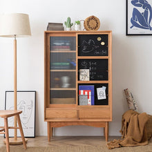 Load image into Gallery viewer, Skriva Wood Bookcase With Chalkboard