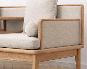 William Nordic Solid Wood Sofa Daybed Modern Minimalist