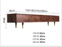 Load image into Gallery viewer, Phoebe RITZ TV Console Solid Wood Cabinet Modern Minimalist Walnut Colour