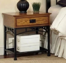 Load image into Gallery viewer, RILEY Rustic Wooden Bedside Side Table Lamp Stand