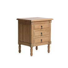 Load image into Gallery viewer, EZEKIEL American French Country Bedside Table 3 Drawers ( Select from 3 Color )