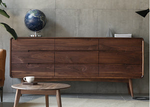 ANGELINA CONRAD Dresser Scandinavian 6 Chest of Drawer Nordic Solid Wood