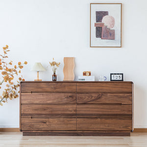 Renwich Solid Walnut Wood 8 Drawer Dresser