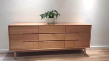 Load image into Gallery viewer, ANGELINA CONRAD Dresser Scandinavian Nordic Solid Wood Nine Drawers Cabinet