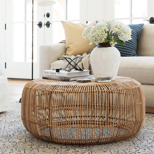 Mazzella Hand-woven Rattan Coffee Table